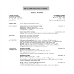 template topic preview image School Teacher Resume Format In Word