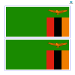 template topic preview image Zambia Printable Flag template