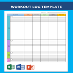Exercise Log gratis en premium templates