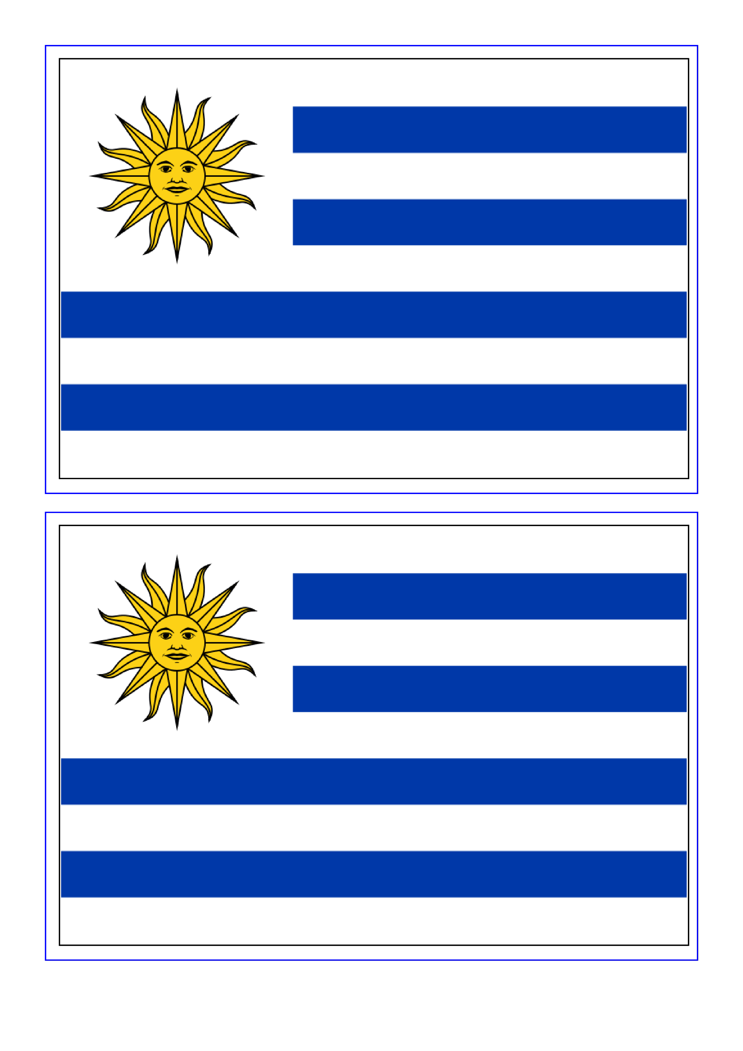 uruguay flag voorbeeld afbeelding 