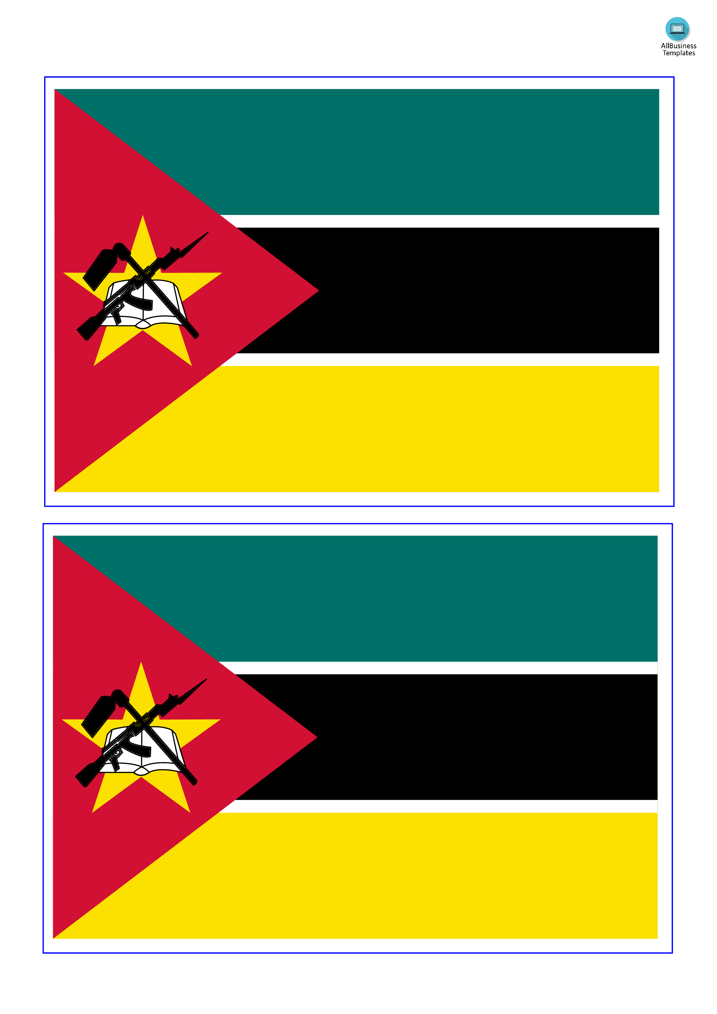 mozambique flag template