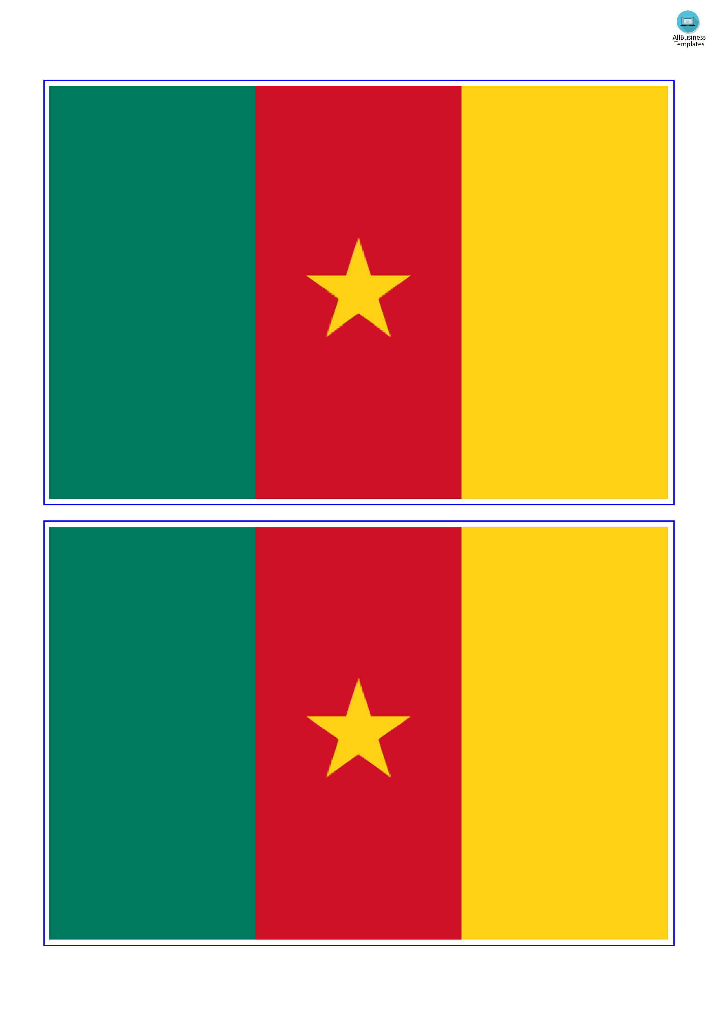 cameroon flag template