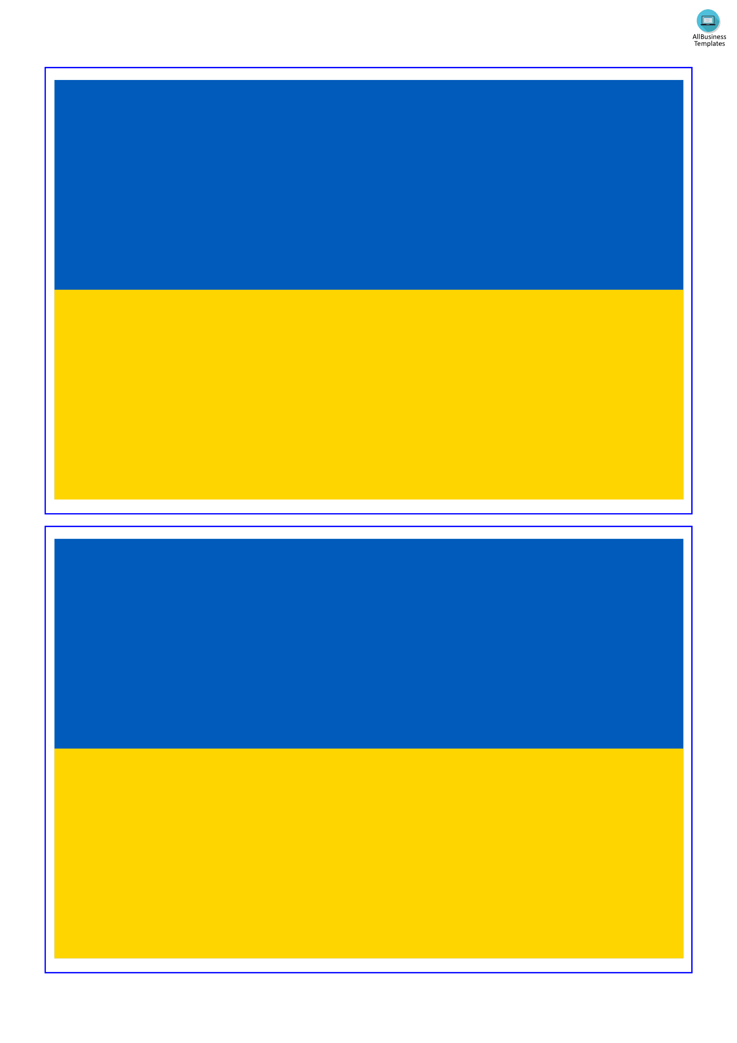 Ukraine Flag 模板