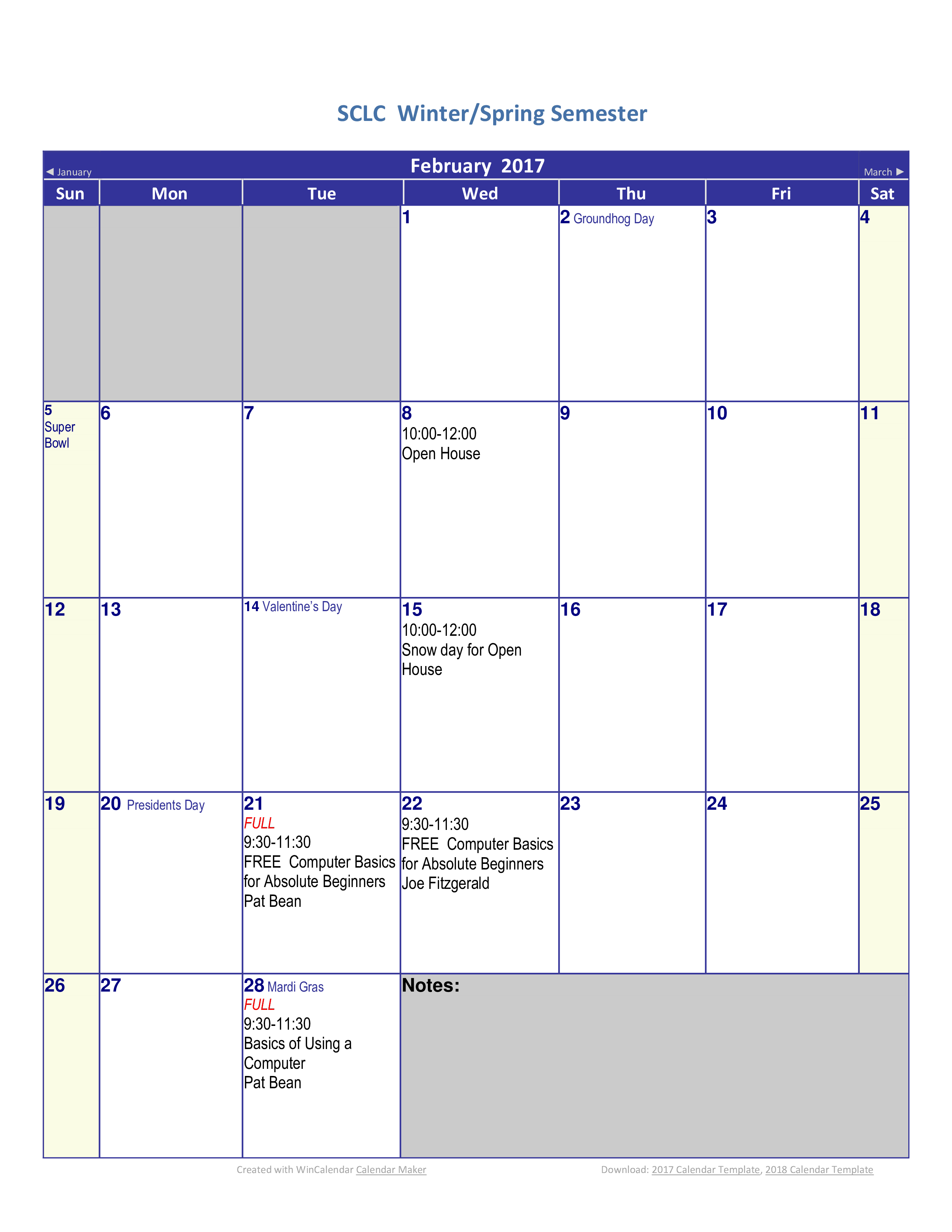 Printable Blank House Calendar 模板