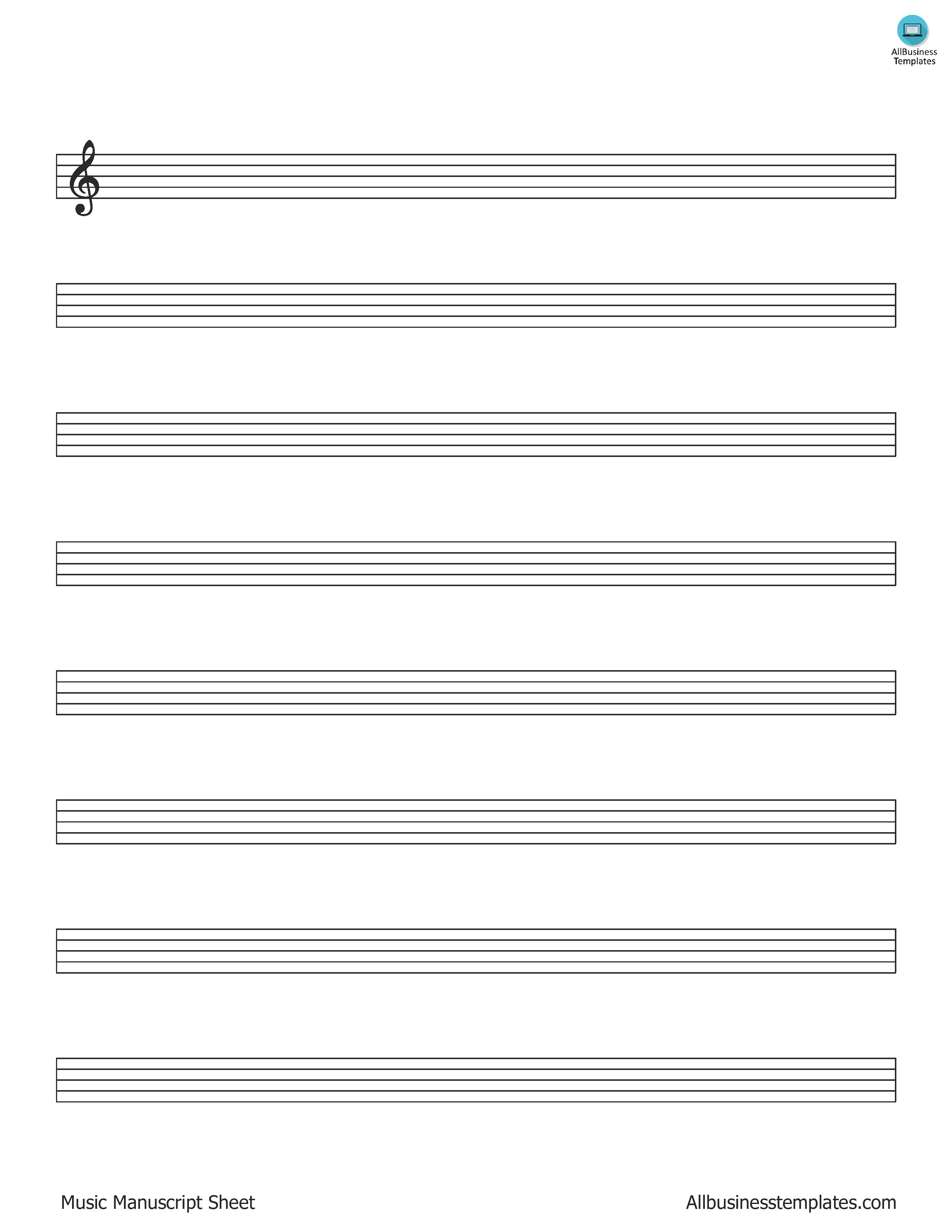 music manuscript paper Hauptschablonenbild