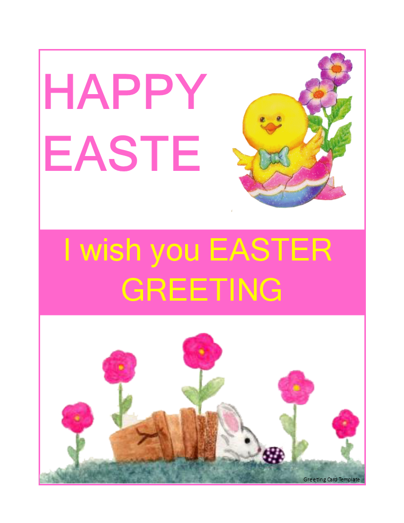 easter greeting card voorbeeld afbeelding 