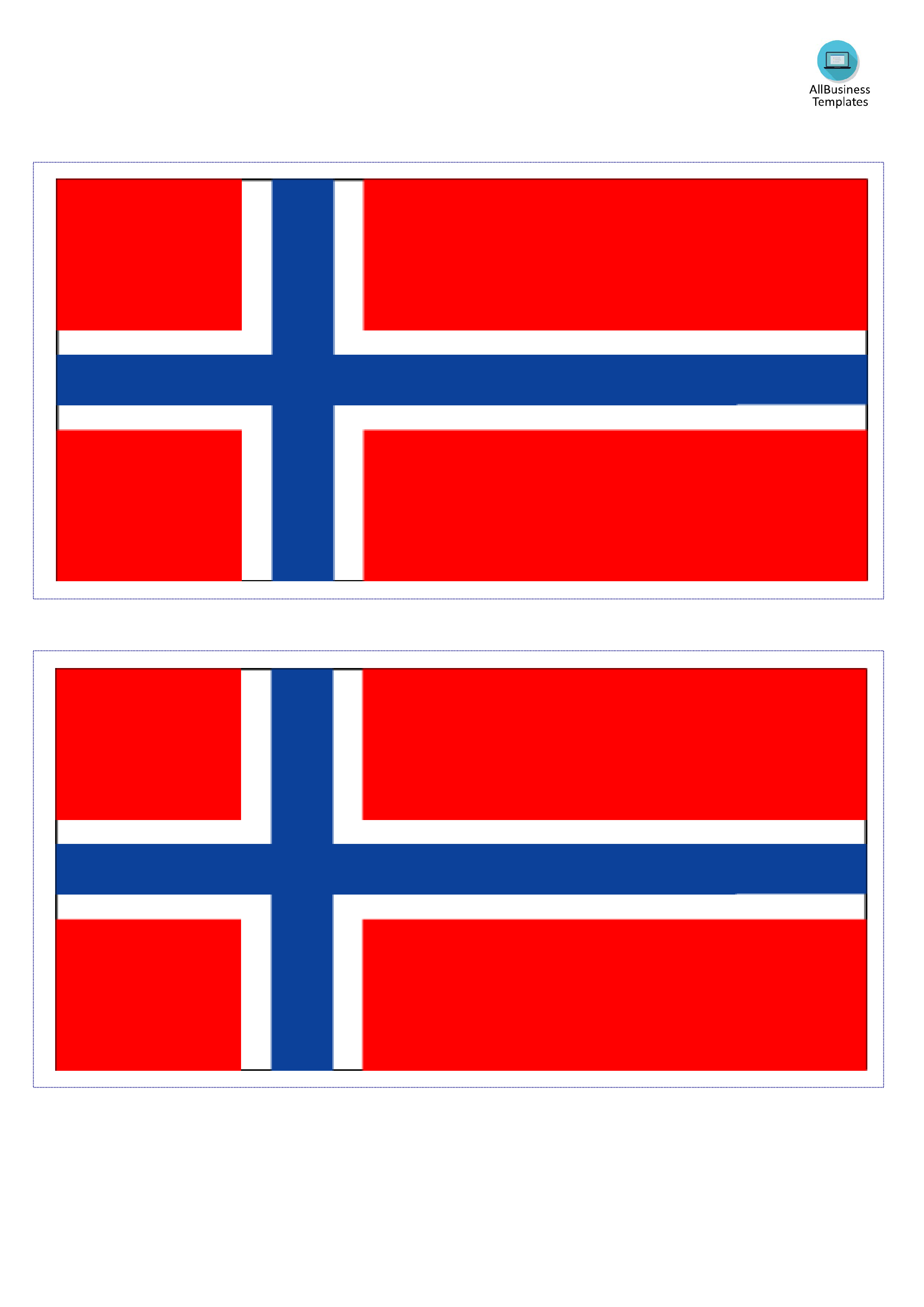 norwegian flag template