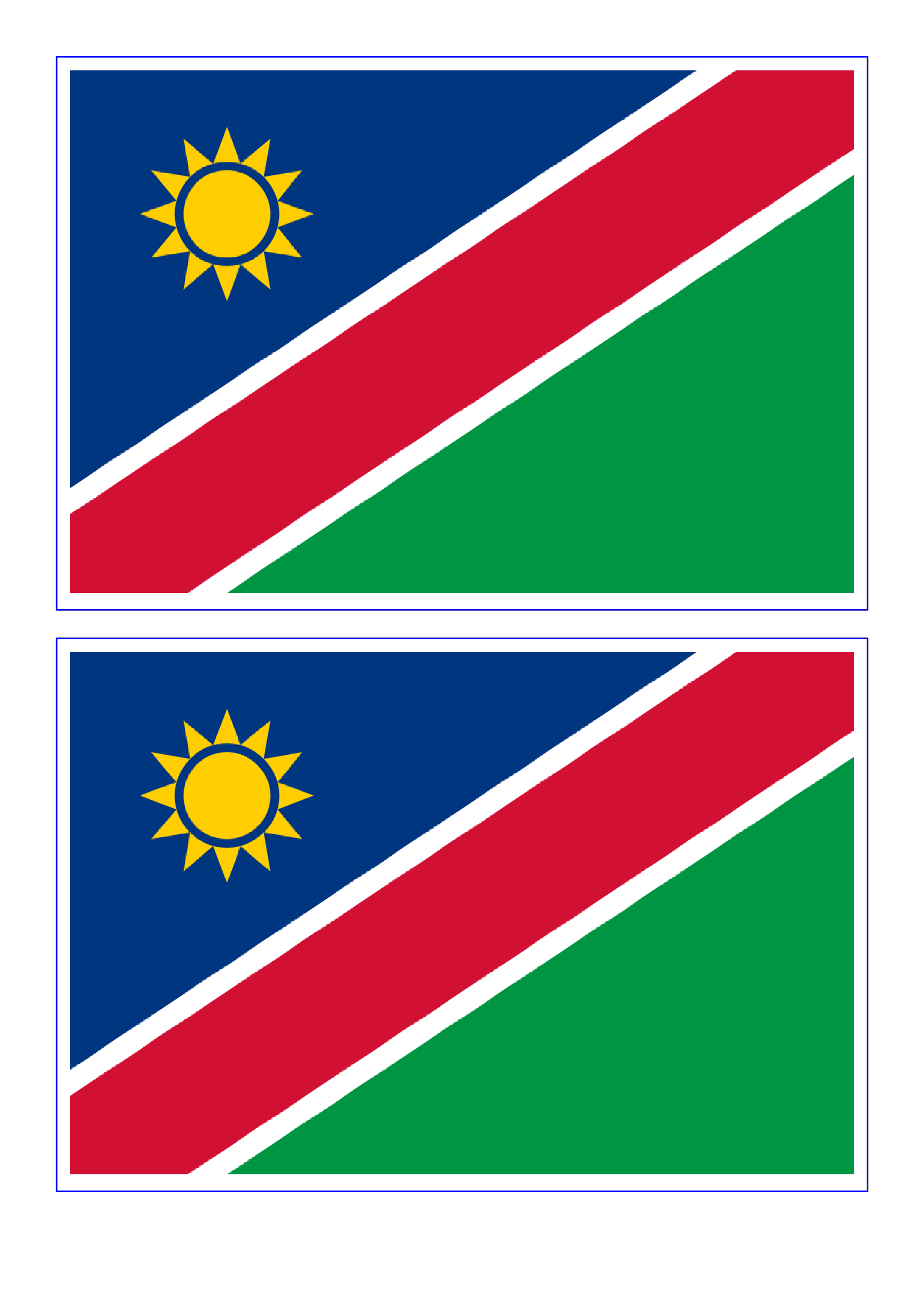 namibia flag template