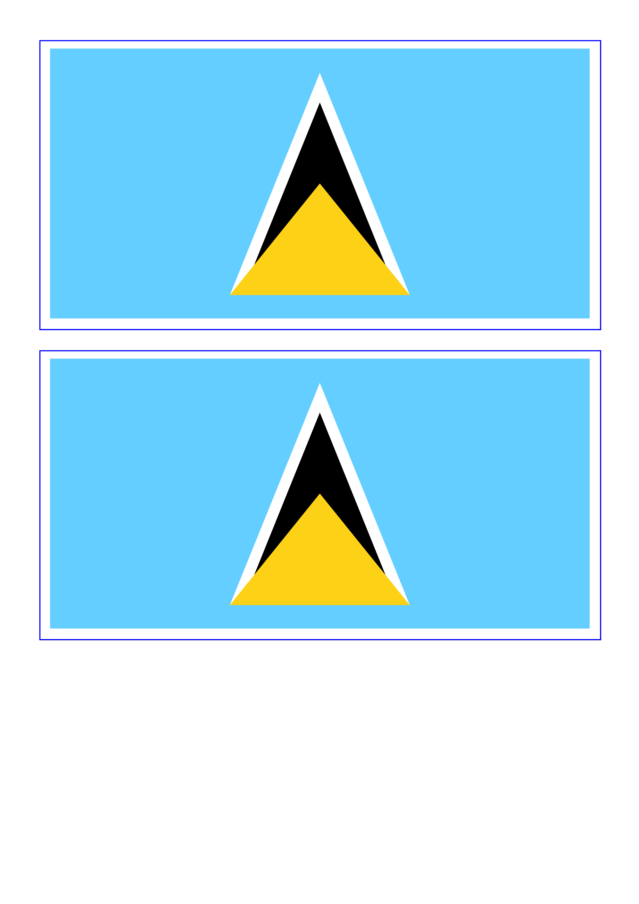St Lucia Flag 模板