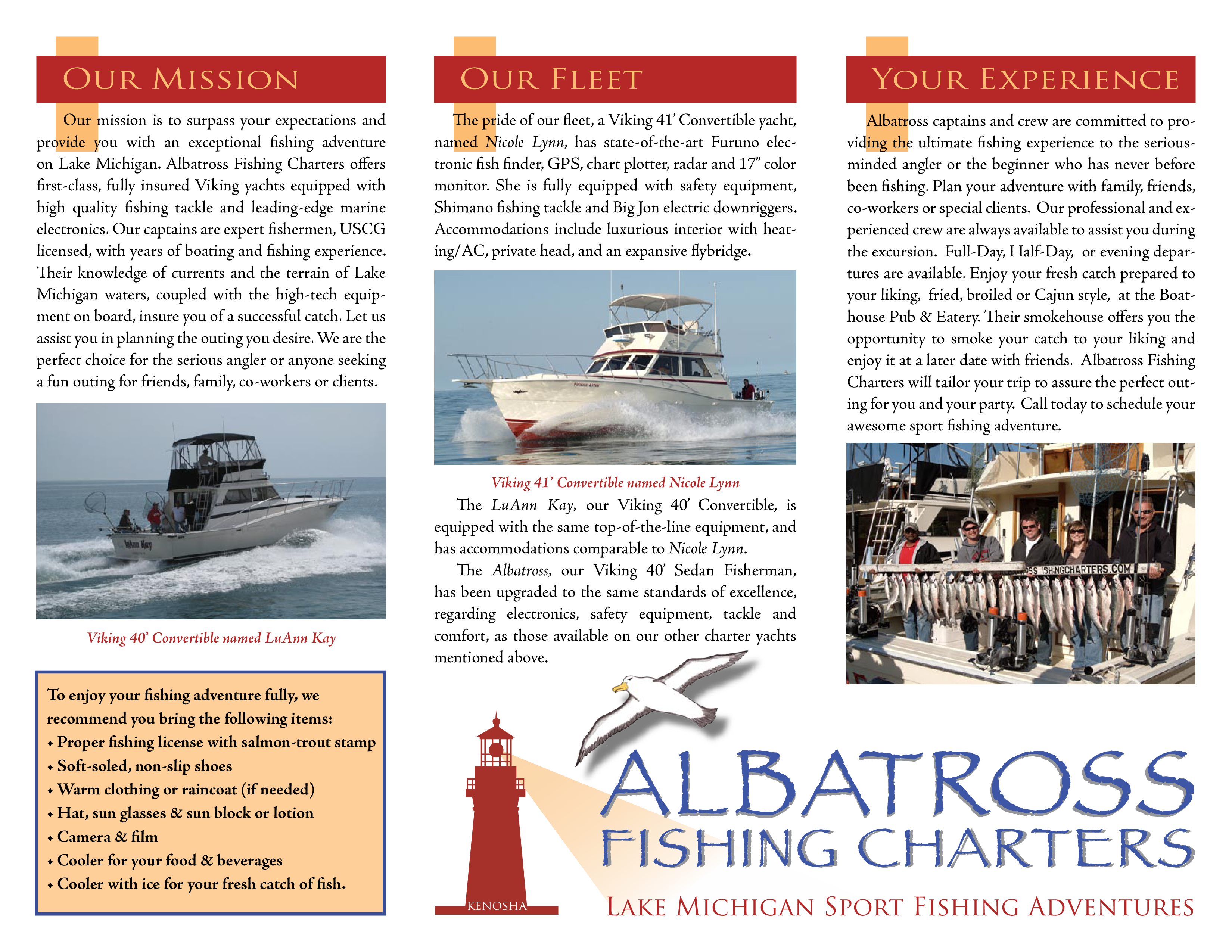 fishing charter brochure voorbeeld afbeelding 
