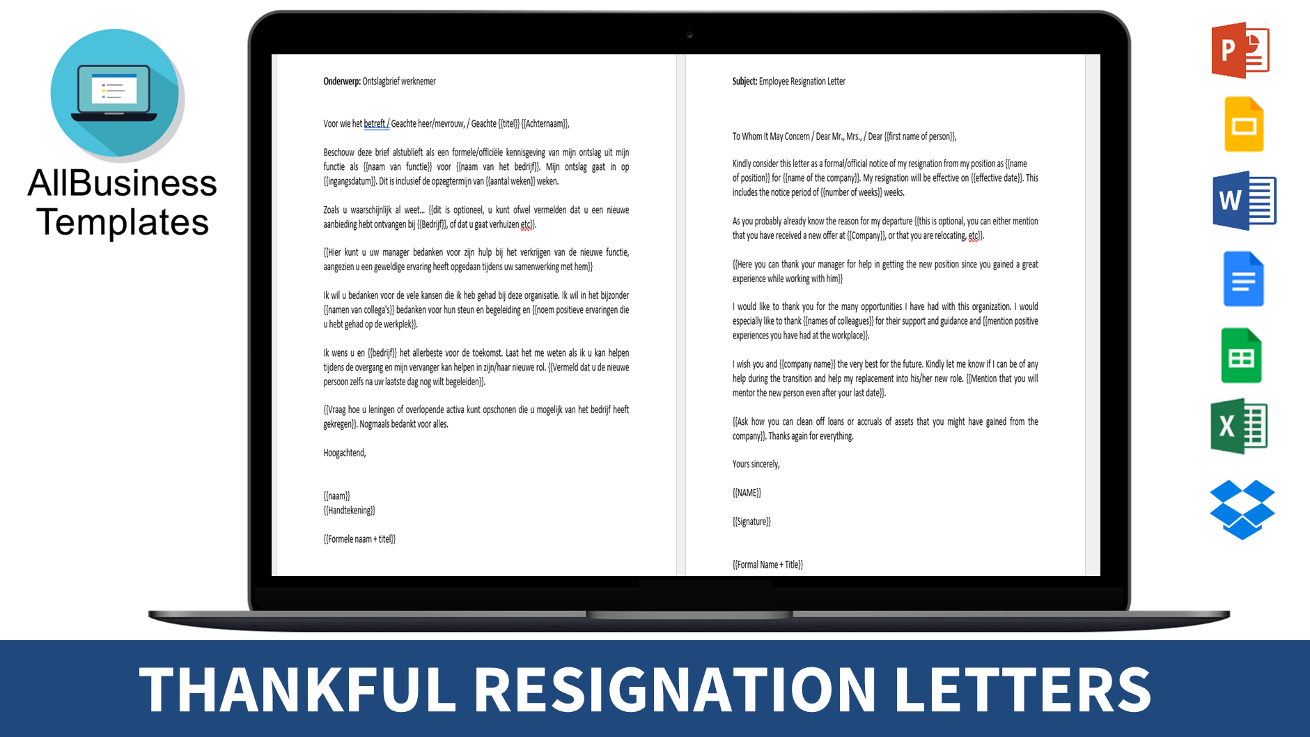 Formal Appreciative Resignation Letter main image