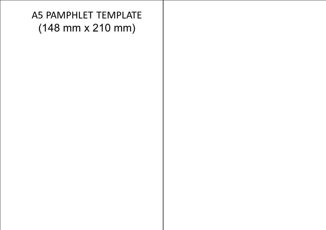 a5 pamphlet template Hauptschablonenbild