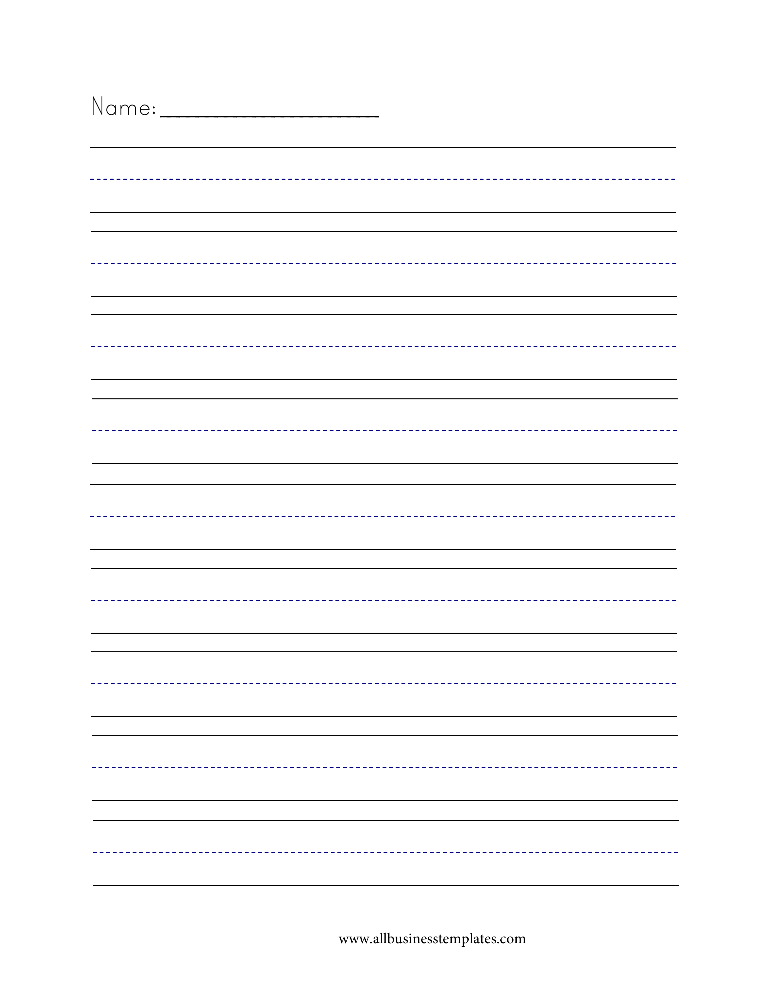 writing paper large lines voorbeeld afbeelding 