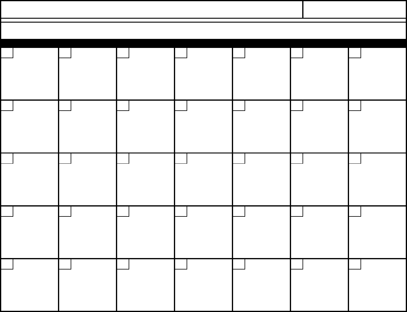 Preview Monthly Project Calendar