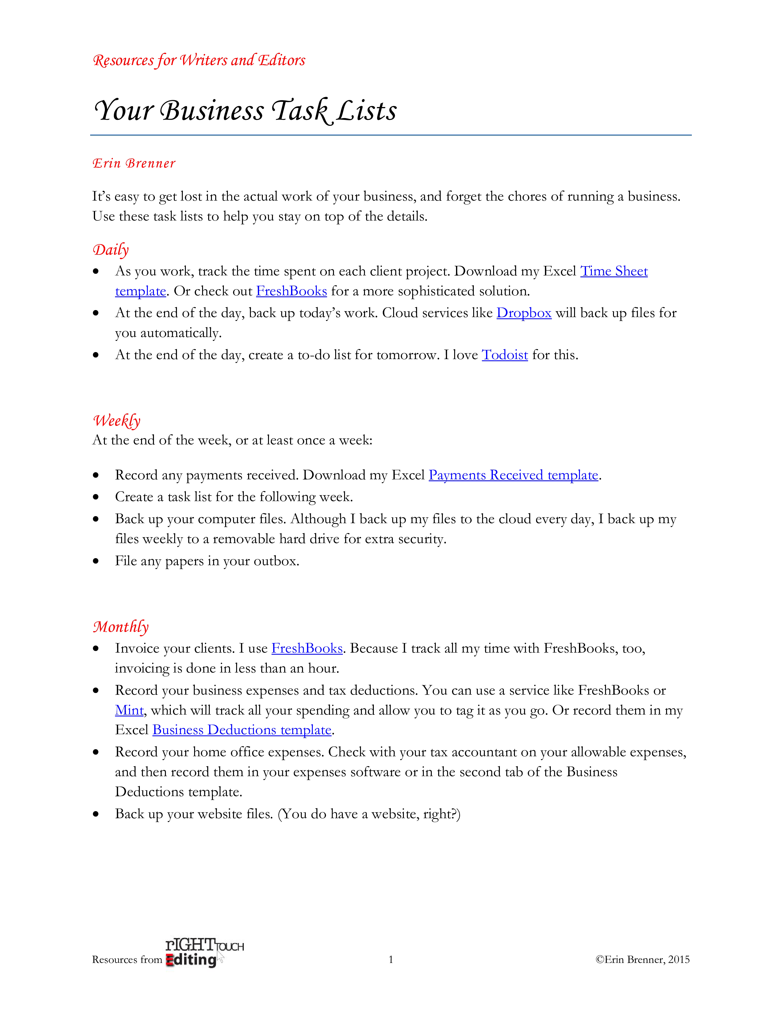 business task list with useful instructions plantilla imagen principal