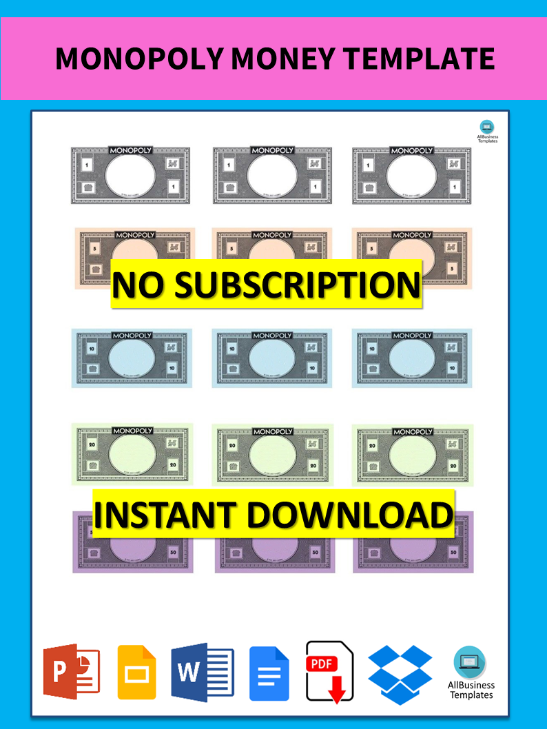 monopoly money own face plantilla imagen principal