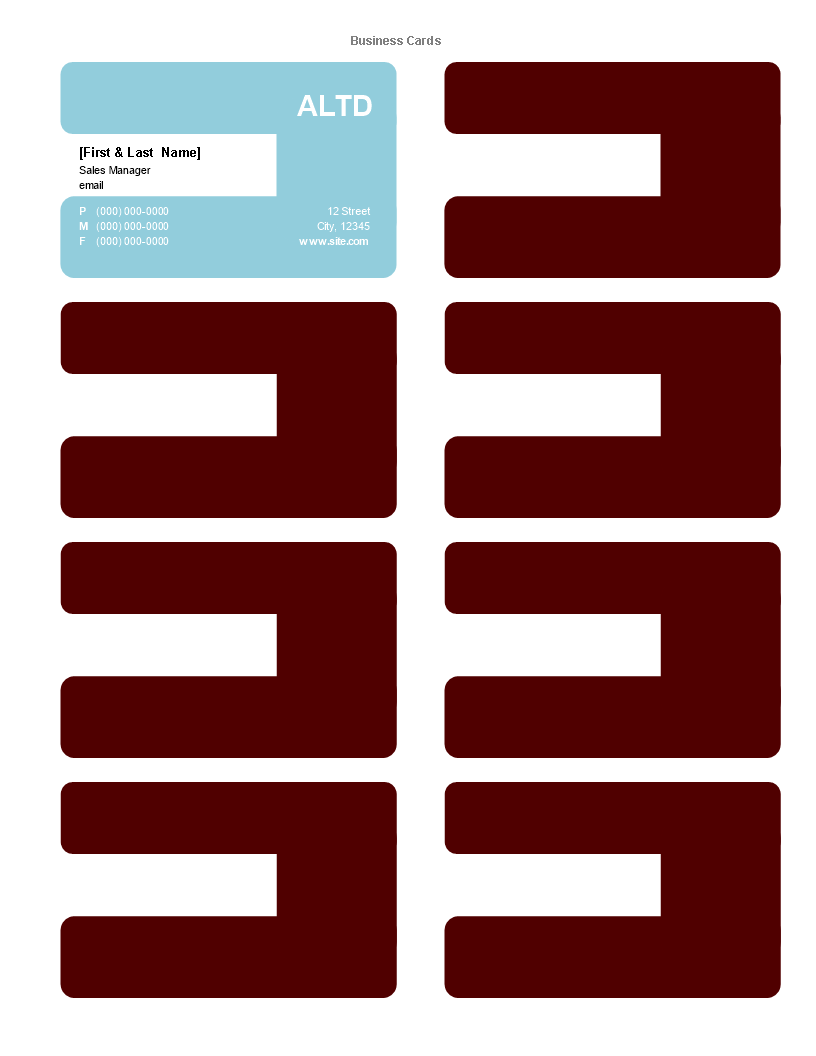 business card templates template