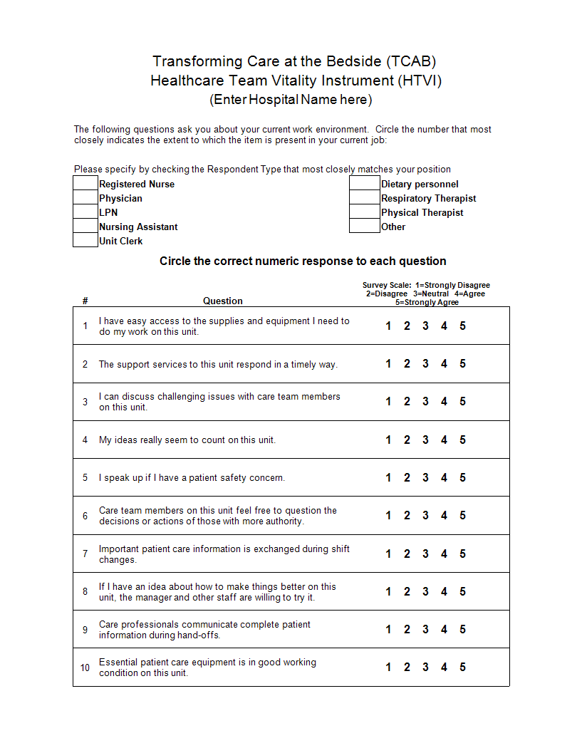 likert scale in excel template
