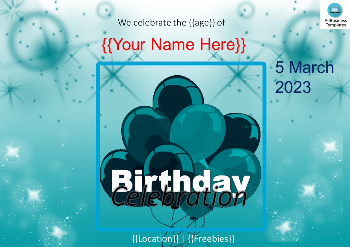 birthday flyer sample voorbeeld afbeelding 