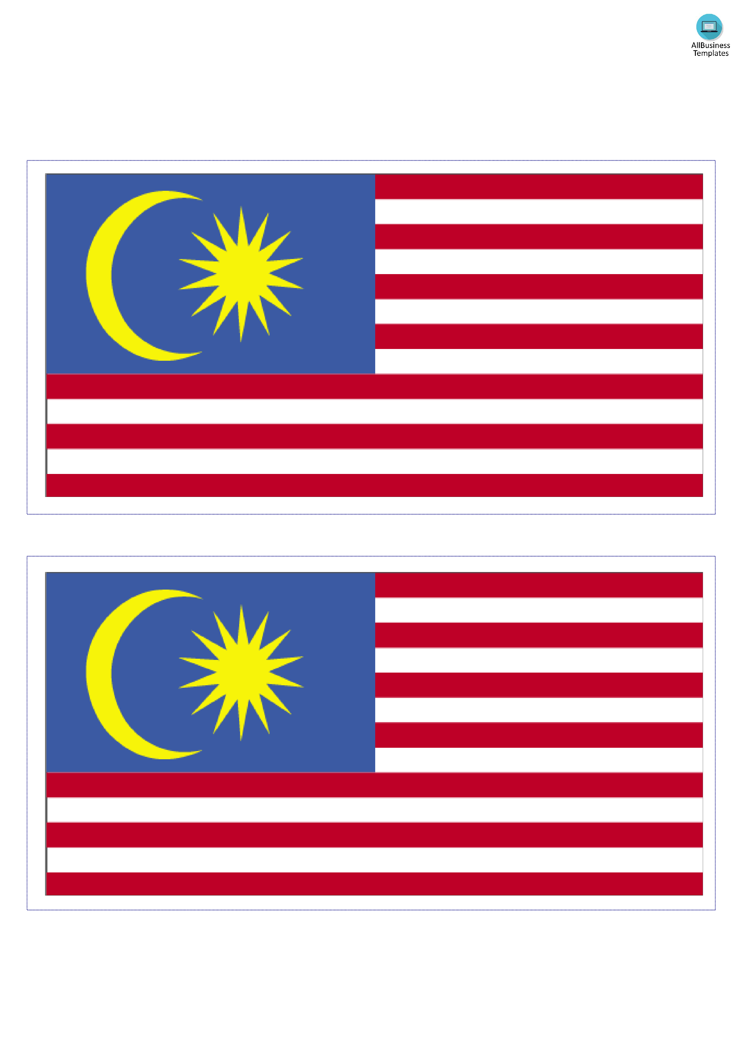 Malaysia Flag  Templates at allbusinesstemplates.com