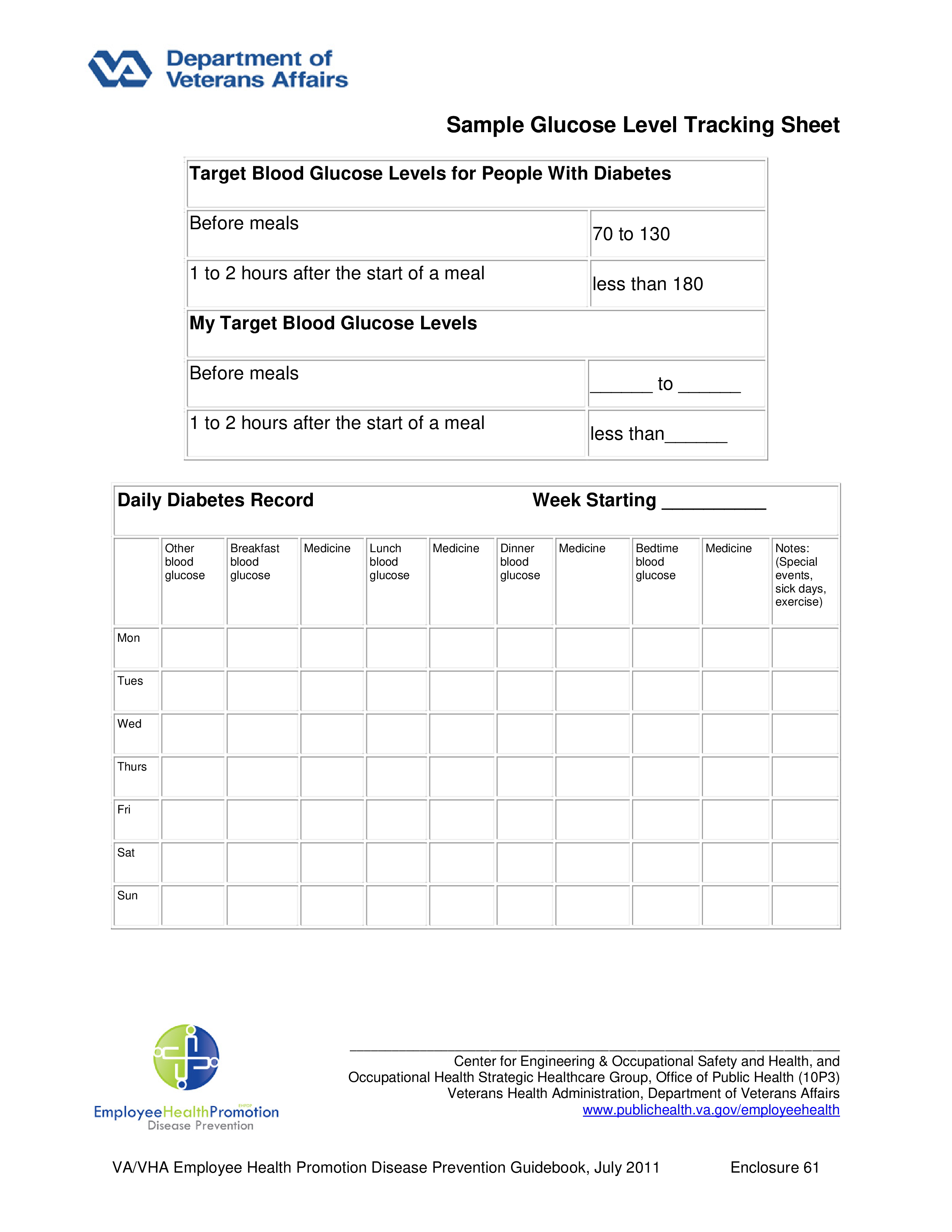 blood glucose level tracking chart Hauptschablonenbild