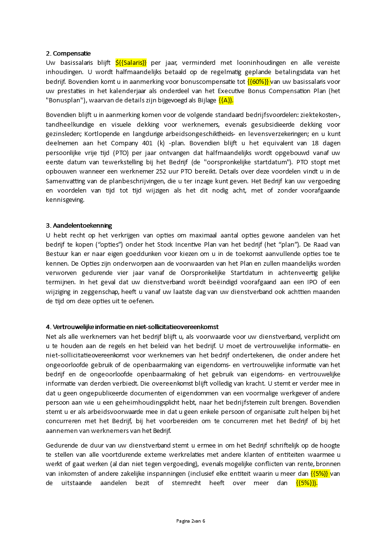 Chief Legal Officer (CLO) Aanstellingsbrief - Modèle Professionnel