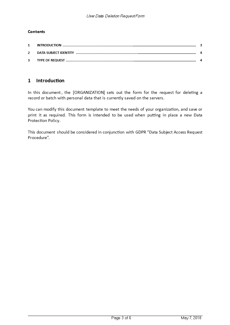 gdpr user data deletion request form plantilla imagen principal