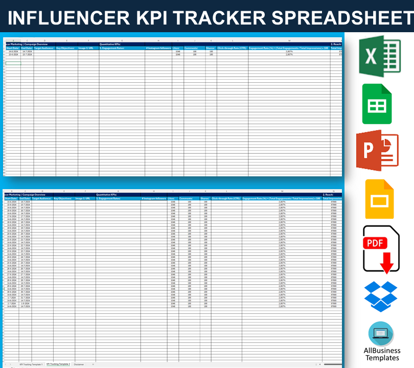 Key Performance Tracker Influencer Marketing main image