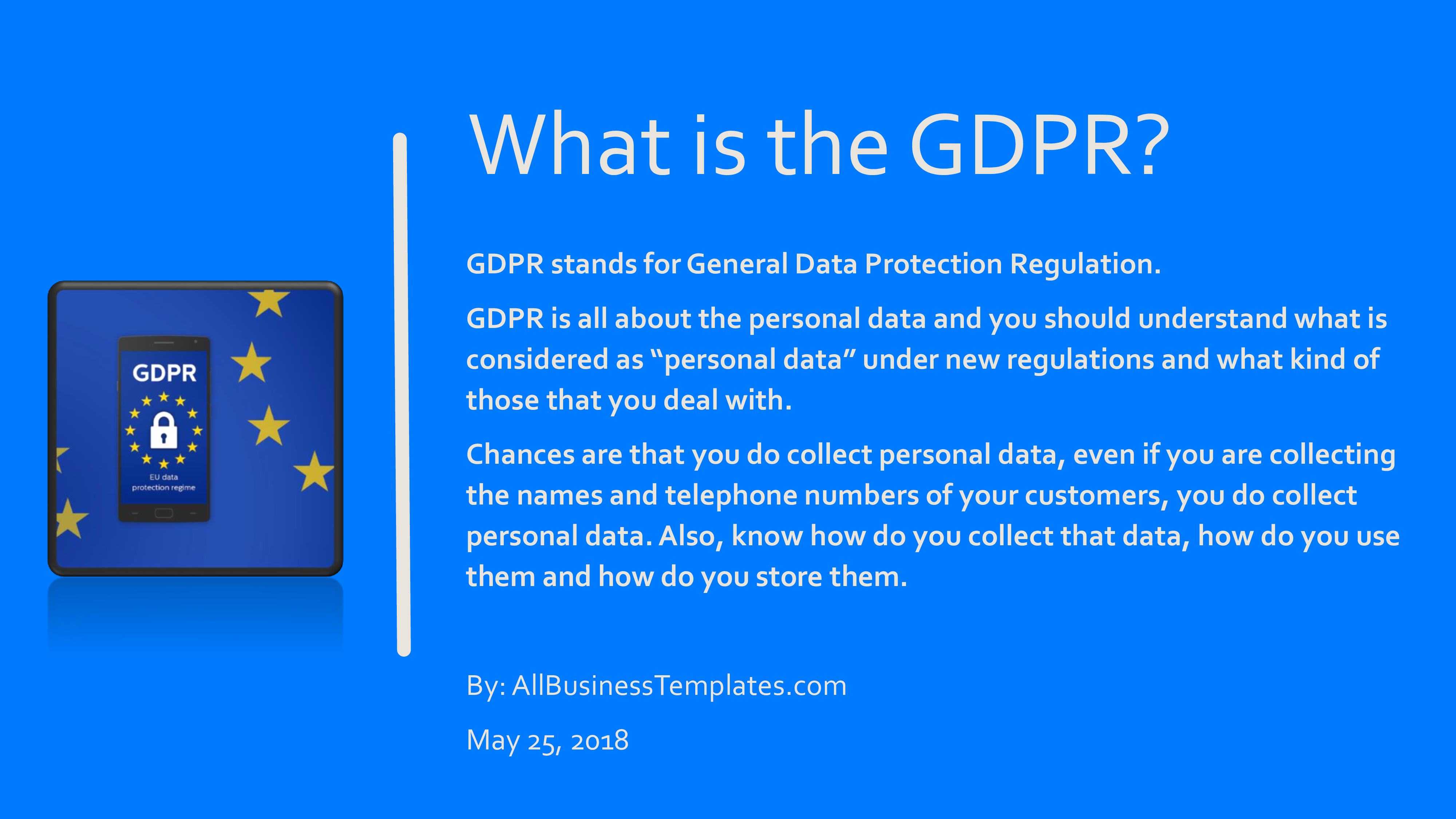 gdpr introduction presentation modèles