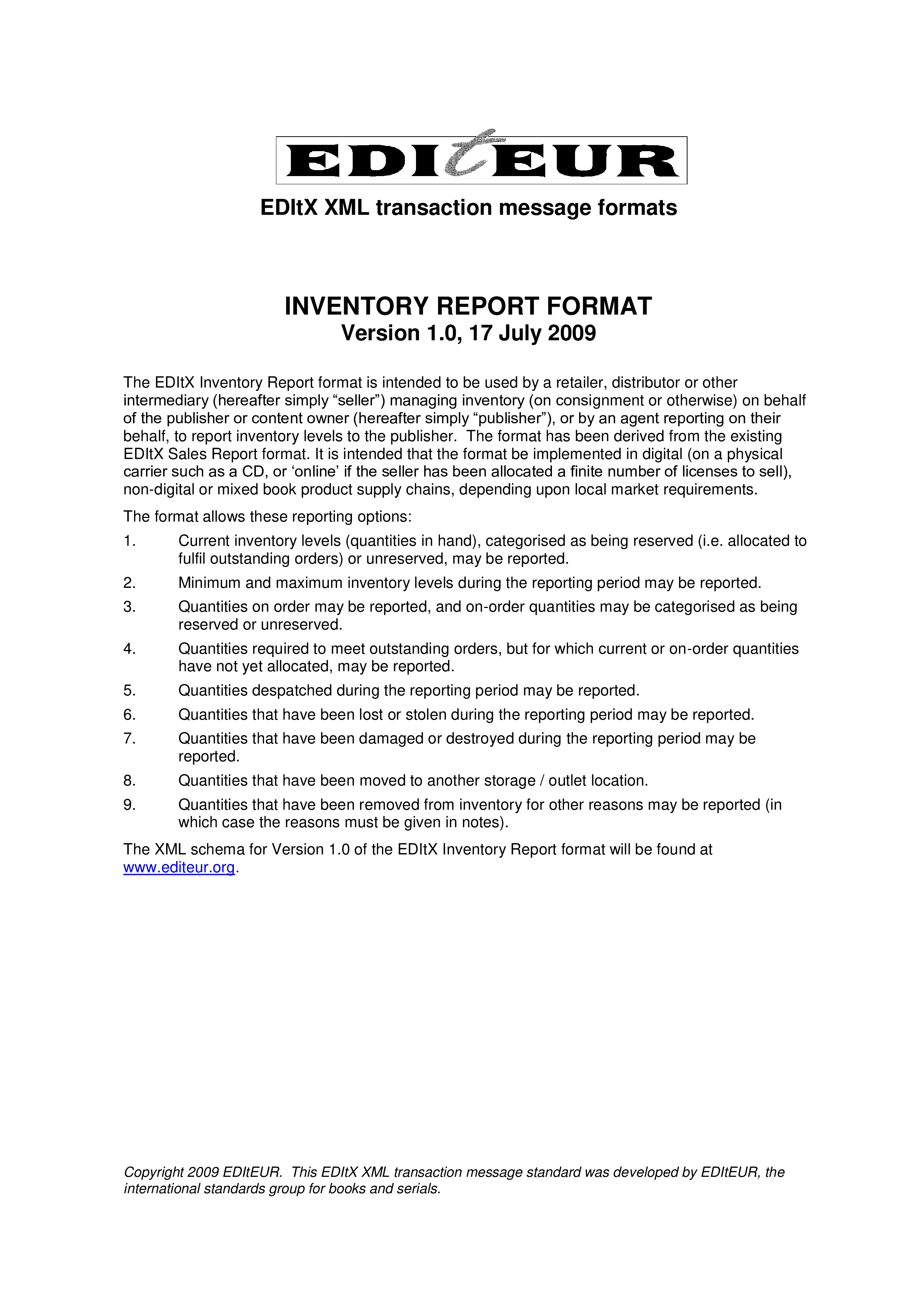 basic inventory report Hauptschablonenbild