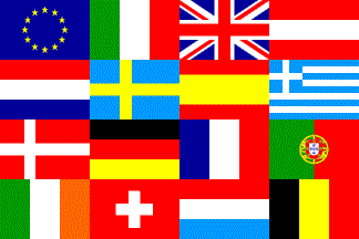 European printable flags