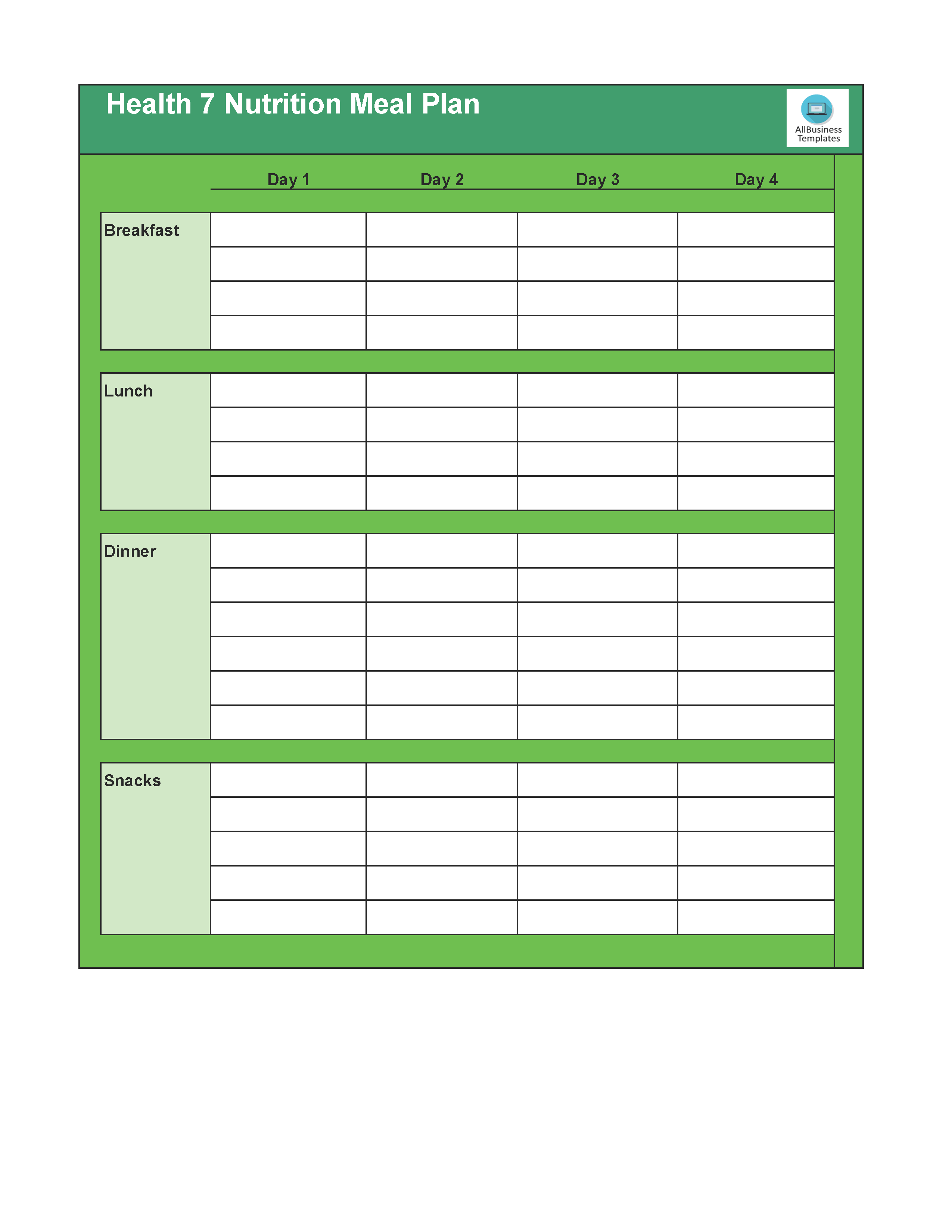 meal plan worksheet plantilla imagen principal