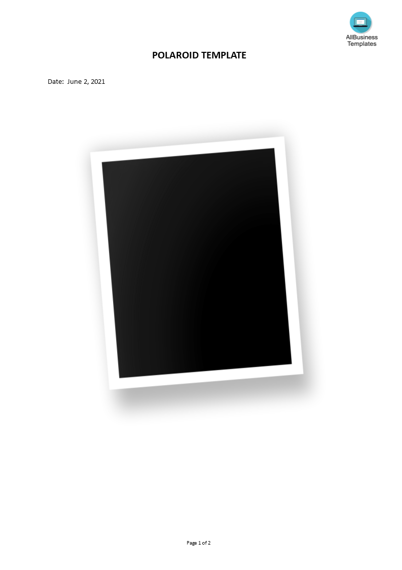 polaroid template template