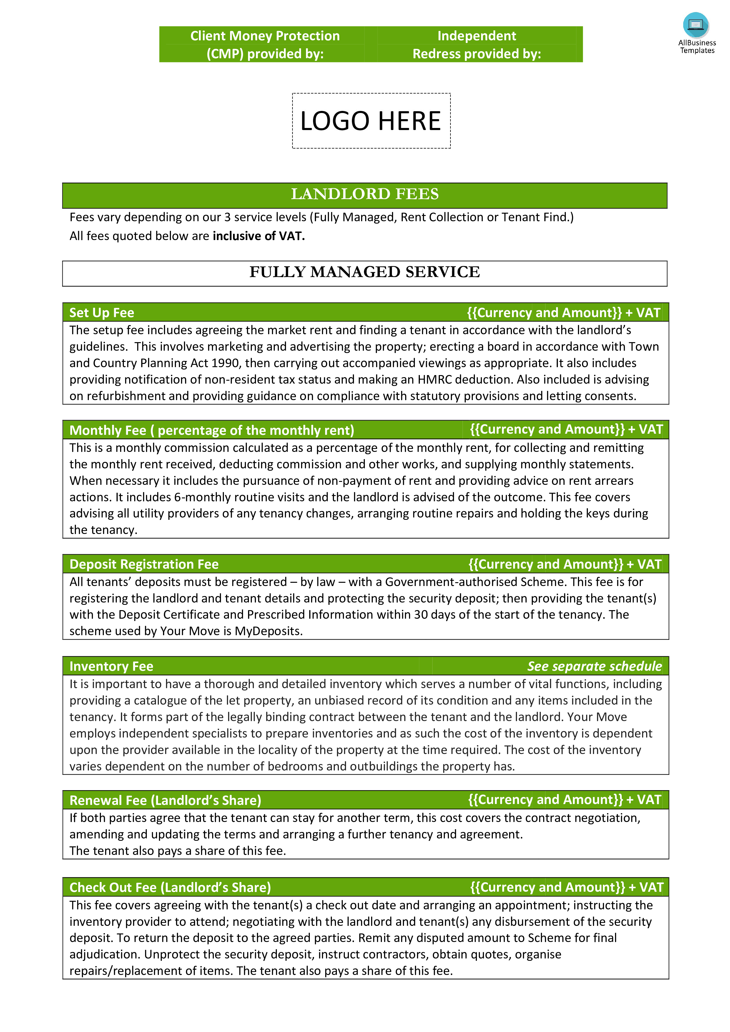 independent landlord template