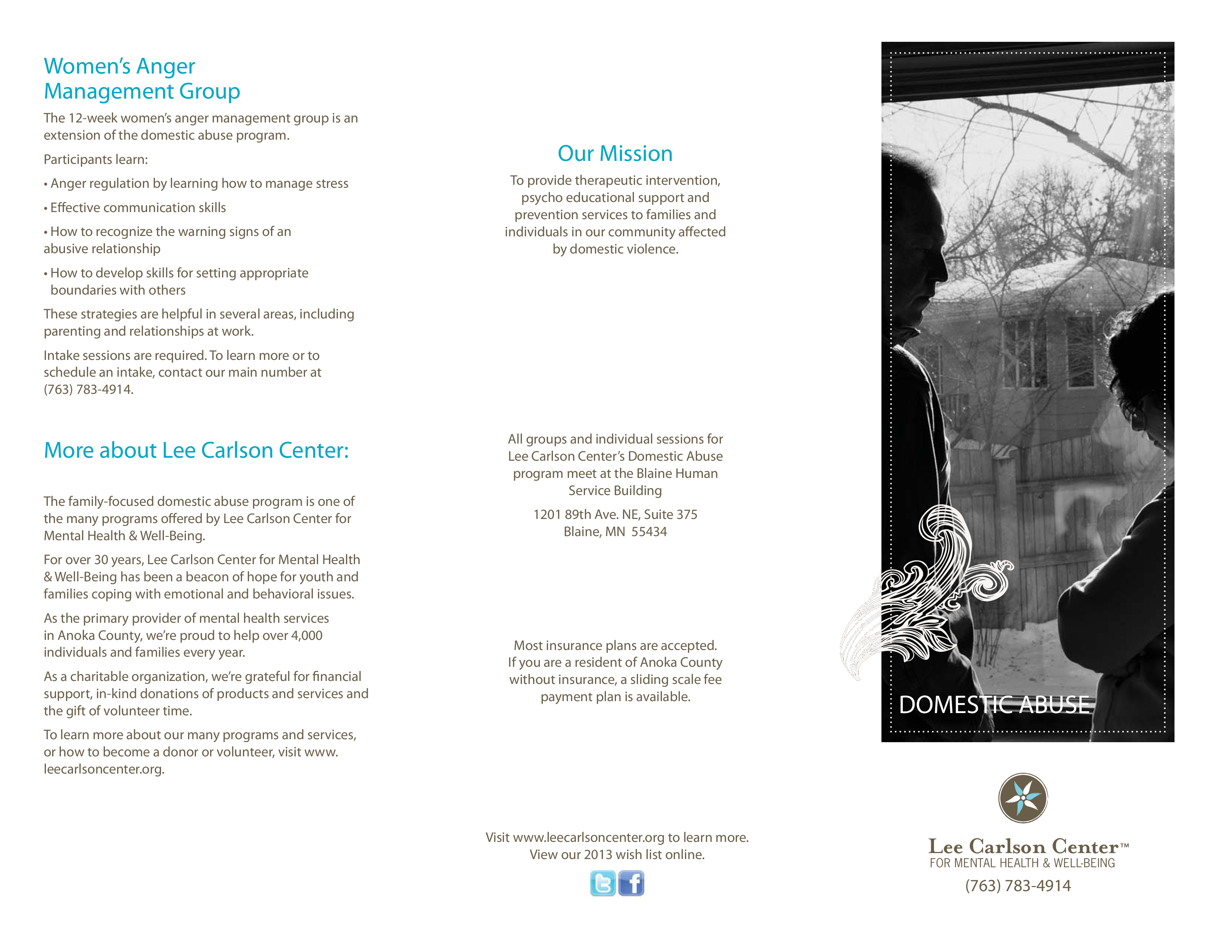 trifold domestic violence brochure template