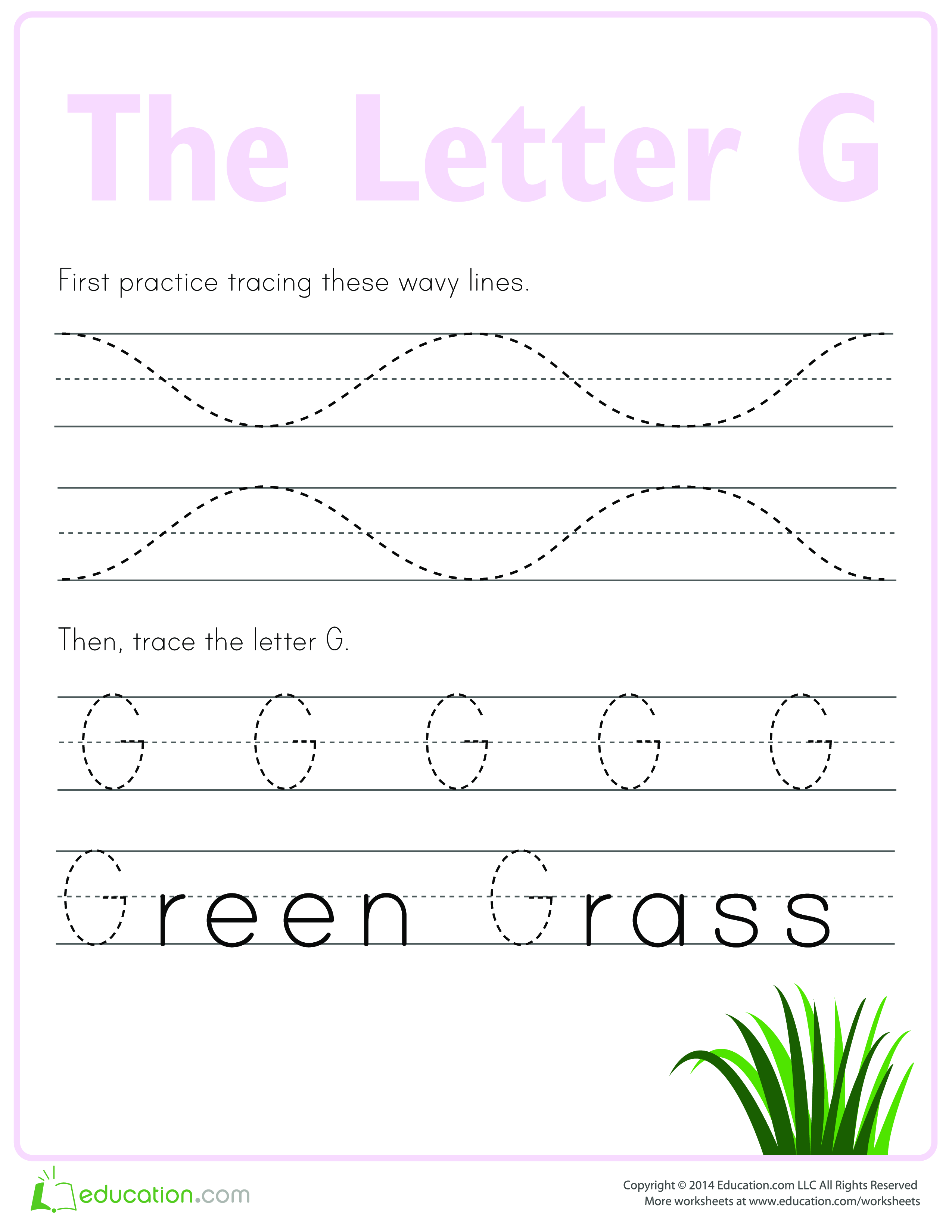 practice to write letter g voorbeeld afbeelding 