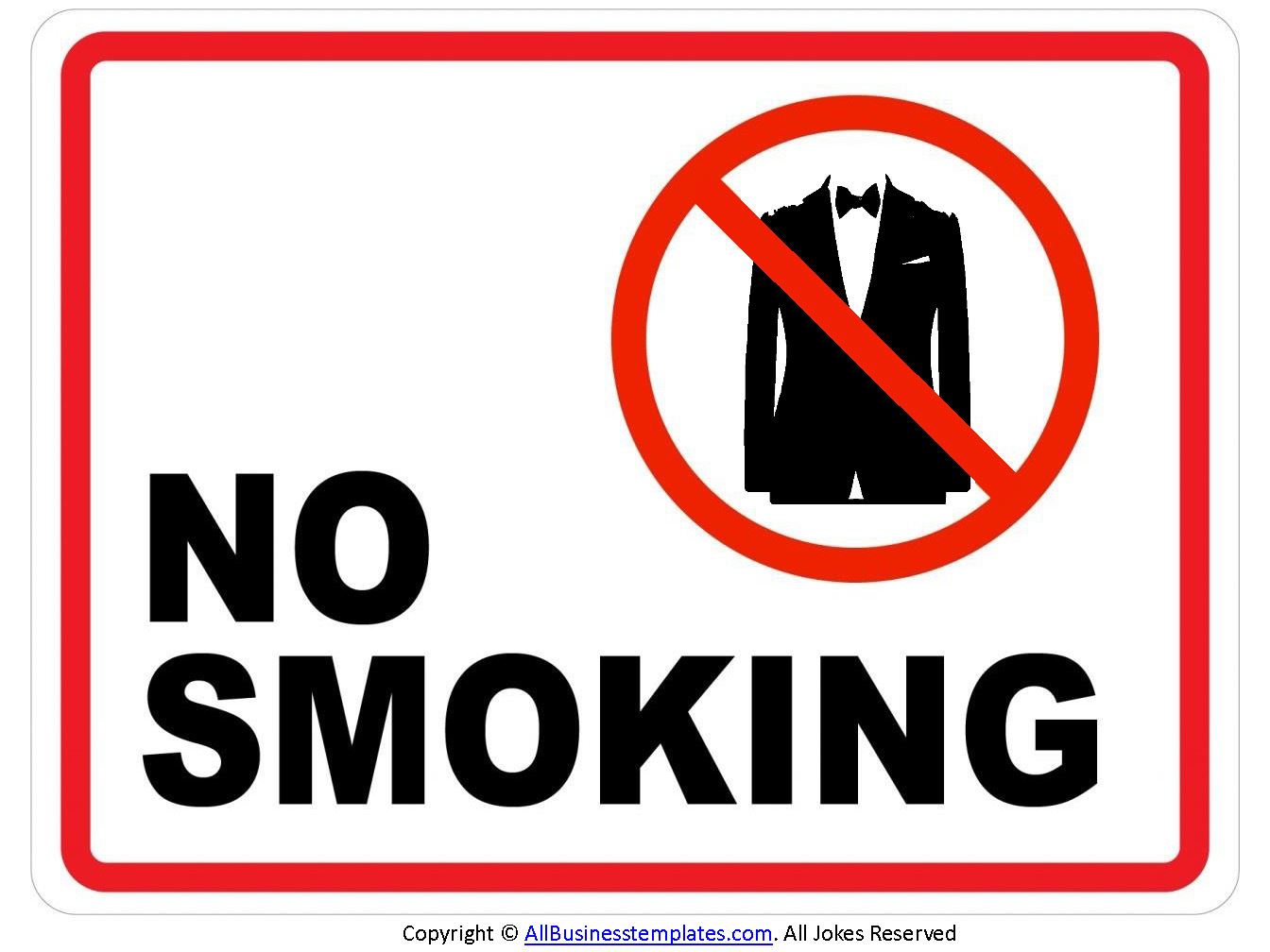 no smoking sign template