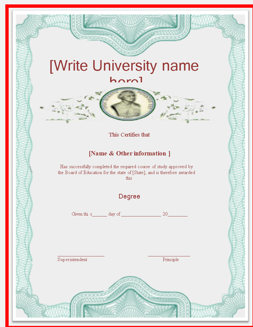 university degree certificate template voorbeeld afbeelding 