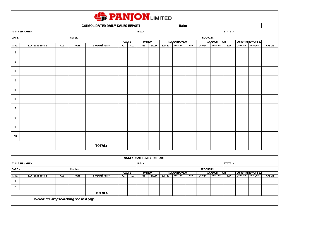 daily sales report excel plantilla imagen principal