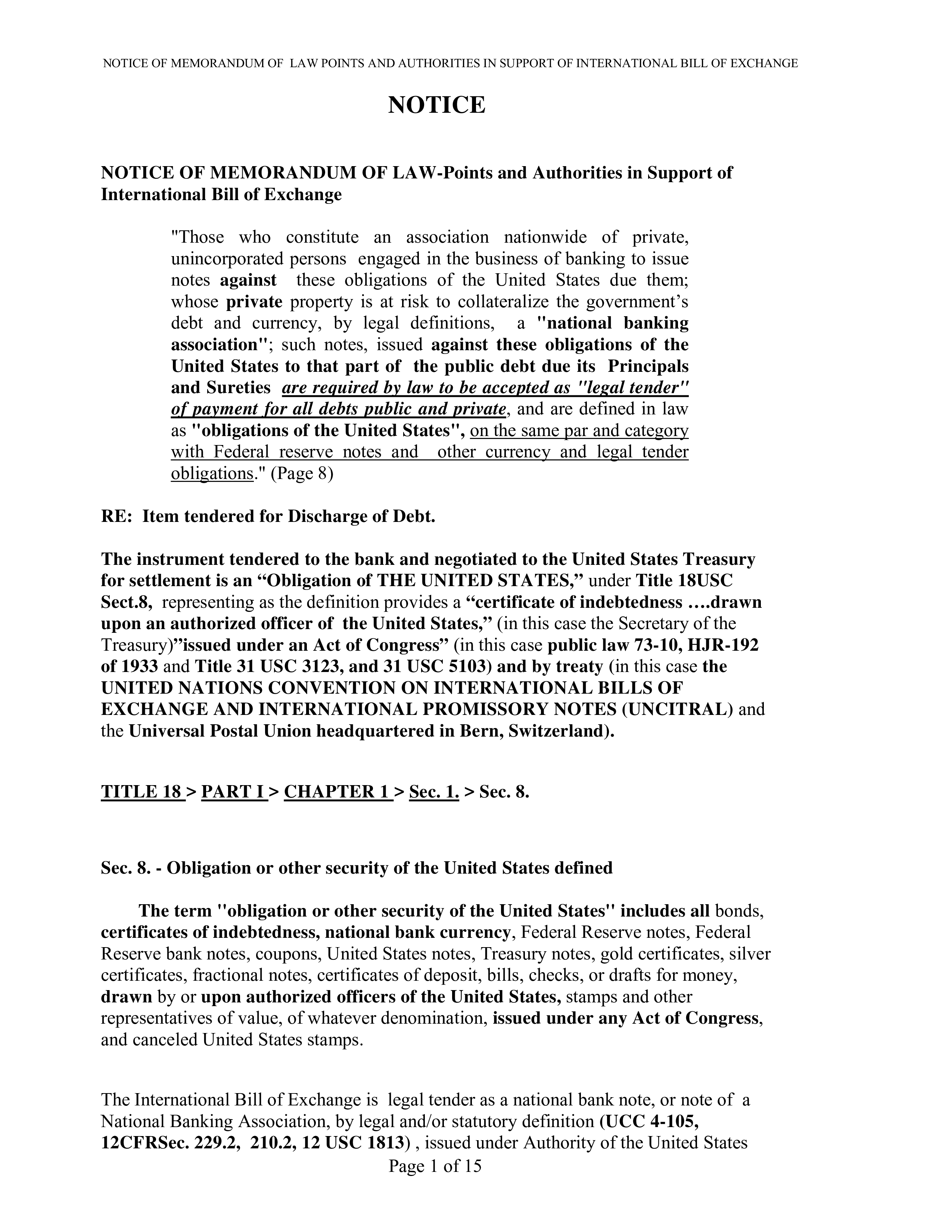 notice of memorandum of law points and authorities voorbeeld afbeelding 