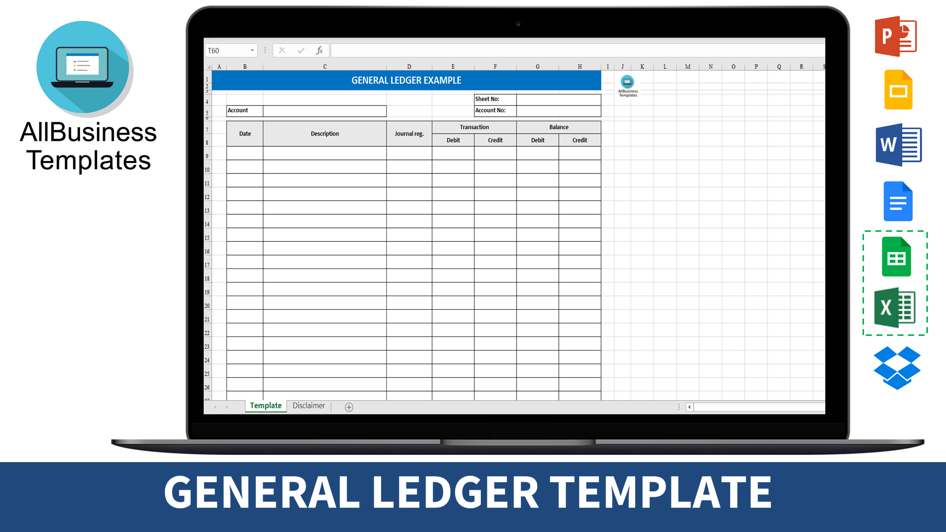 general ledger example voorbeeld afbeelding 