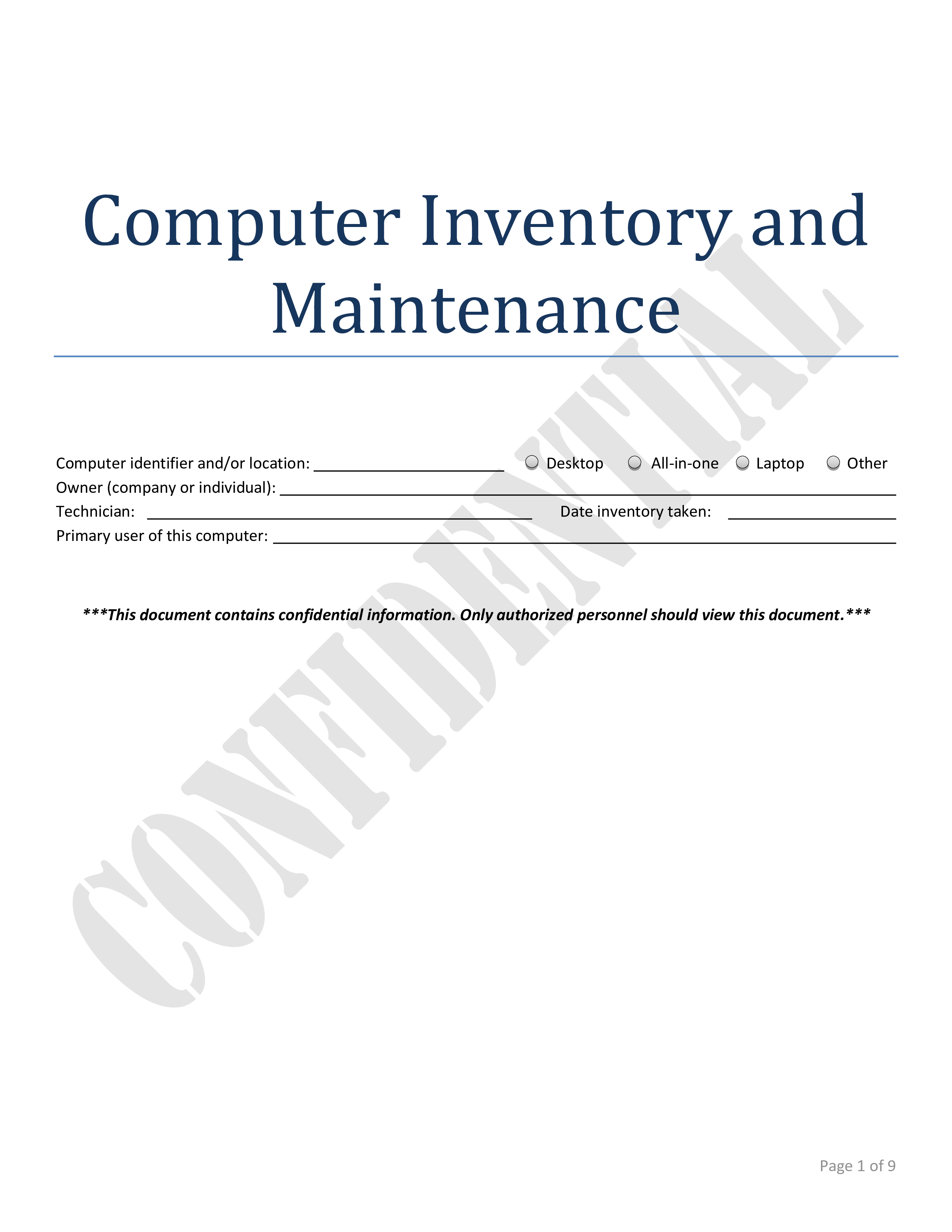 computer maintenance voorbeeld afbeelding 