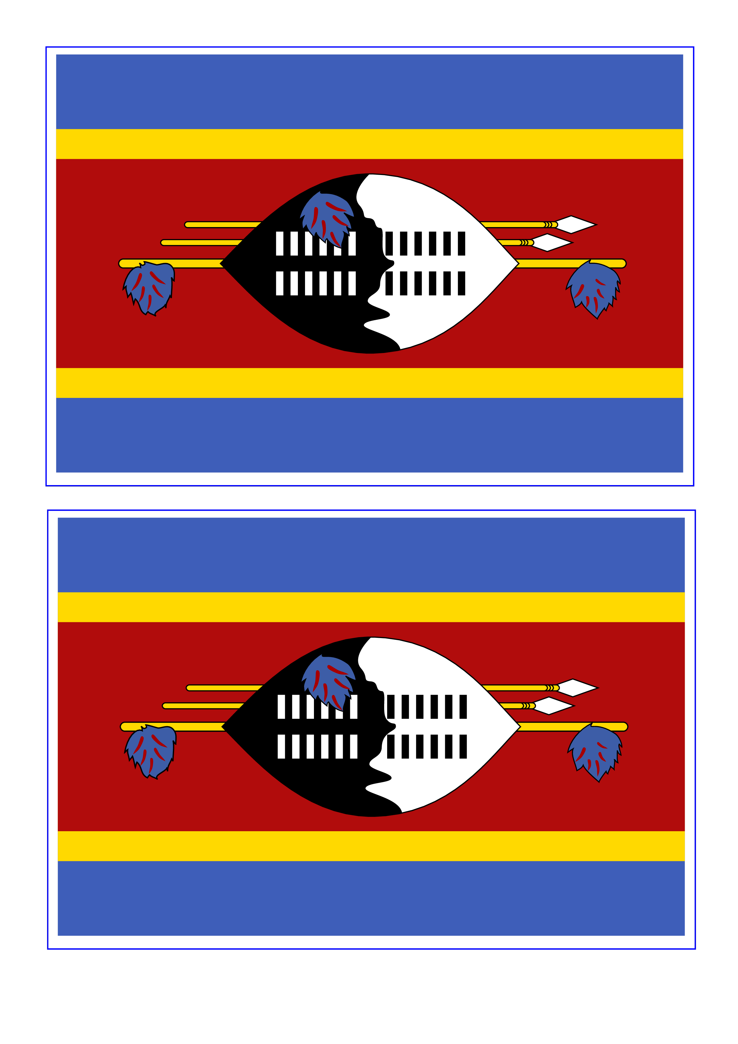 swaziland flag voorbeeld afbeelding 