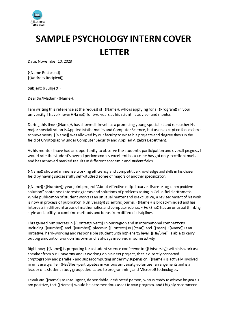 Kostenloses School Admission Reference Letter