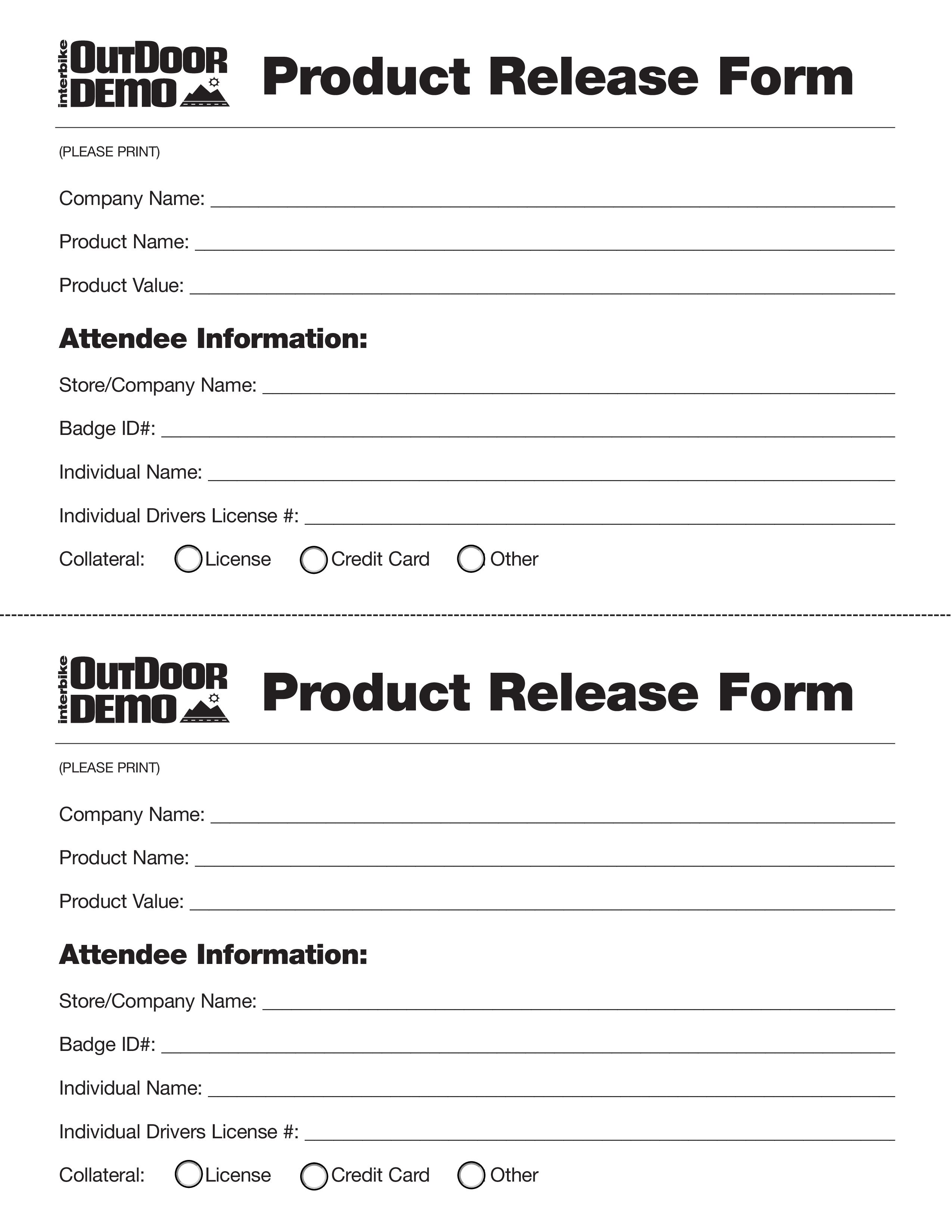 Product Release Form main image