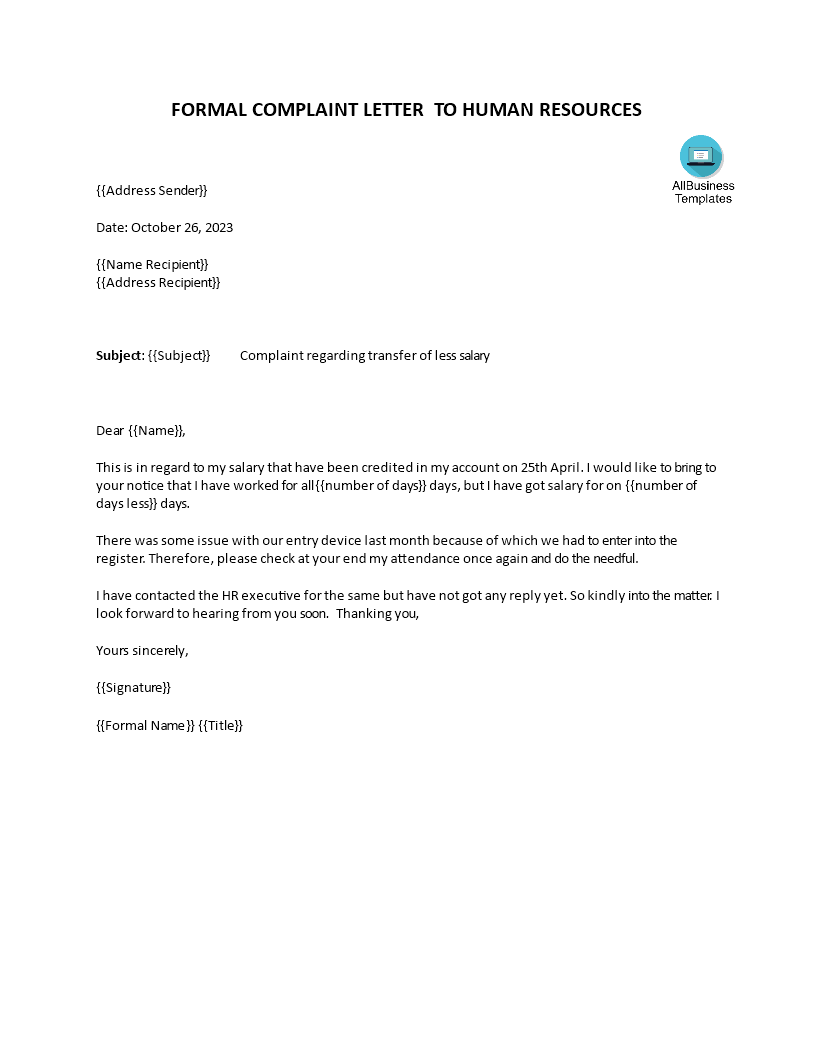 noise pollution complaint letter template