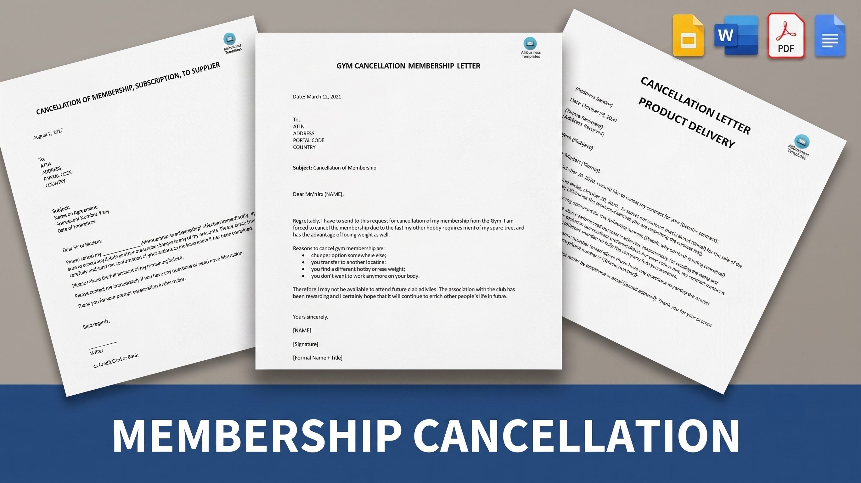 Cancellation letter