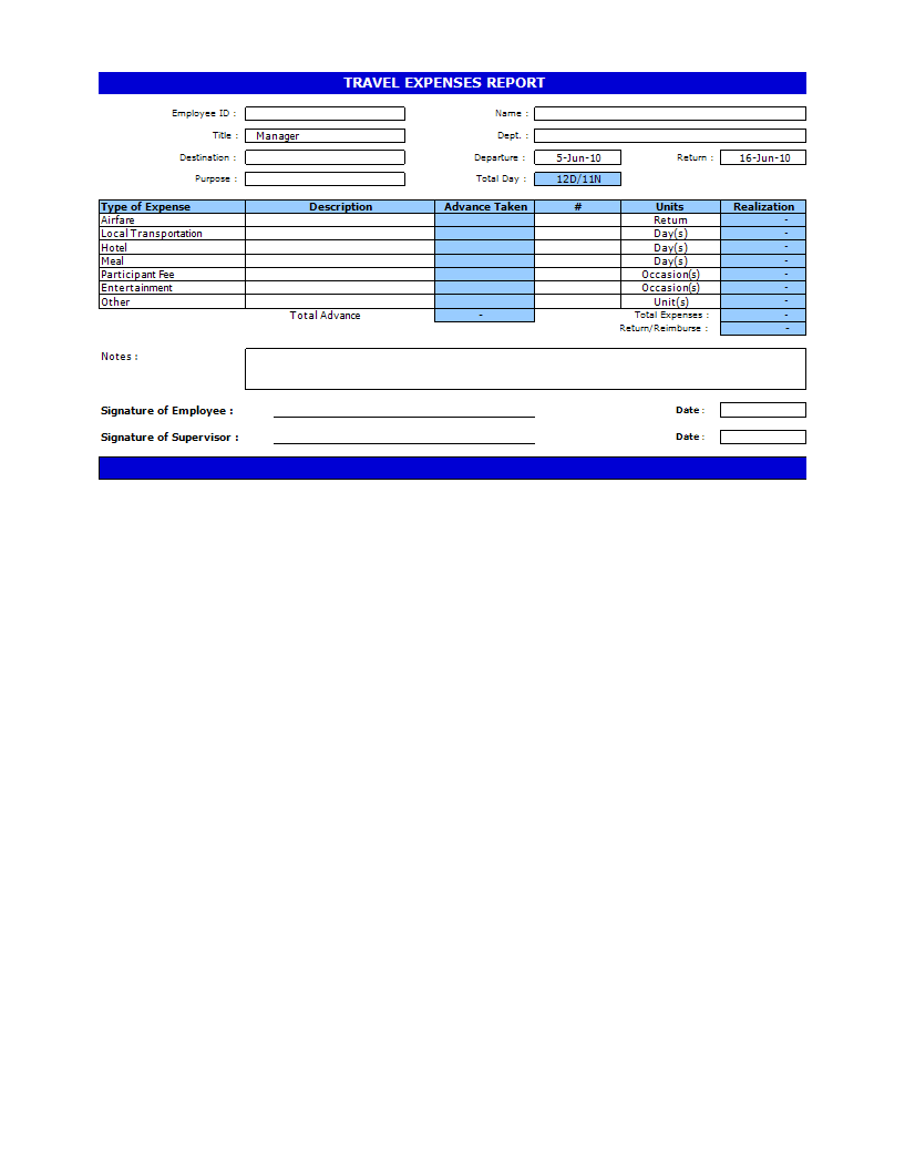 expense report worksheet voorbeeld afbeelding 