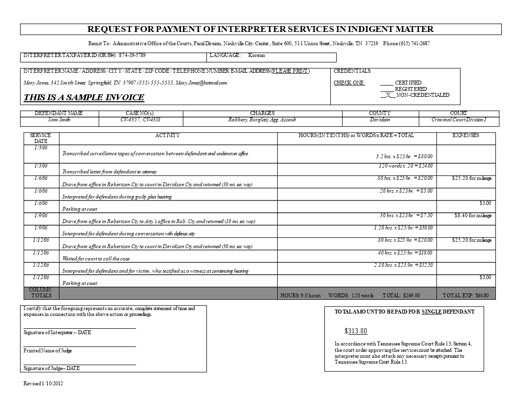 travel agency invoice template