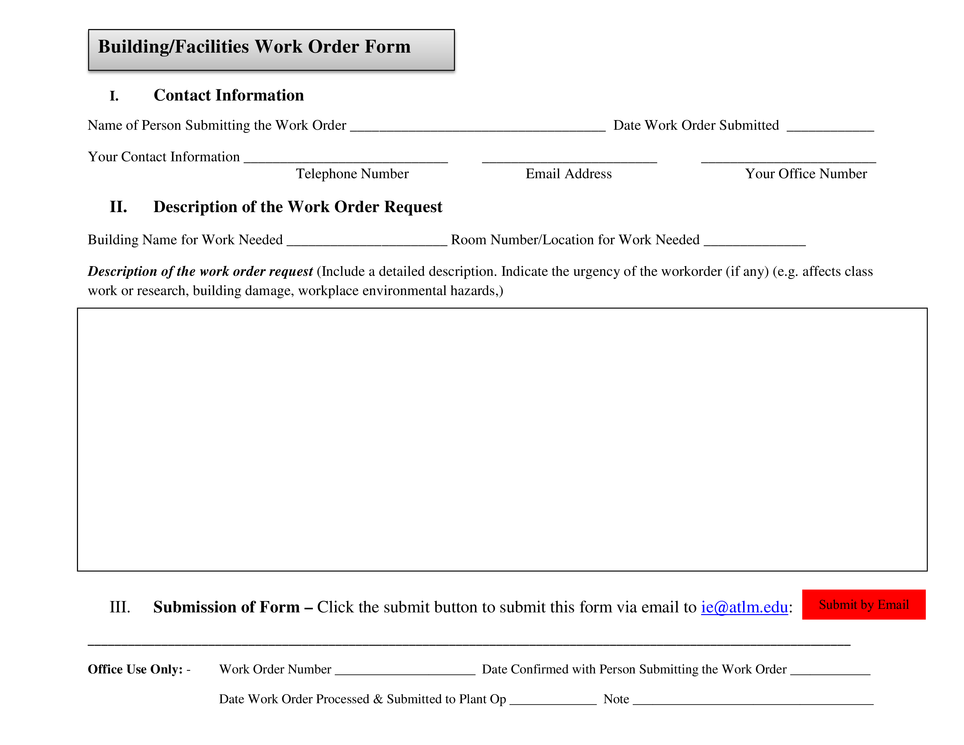 building work template